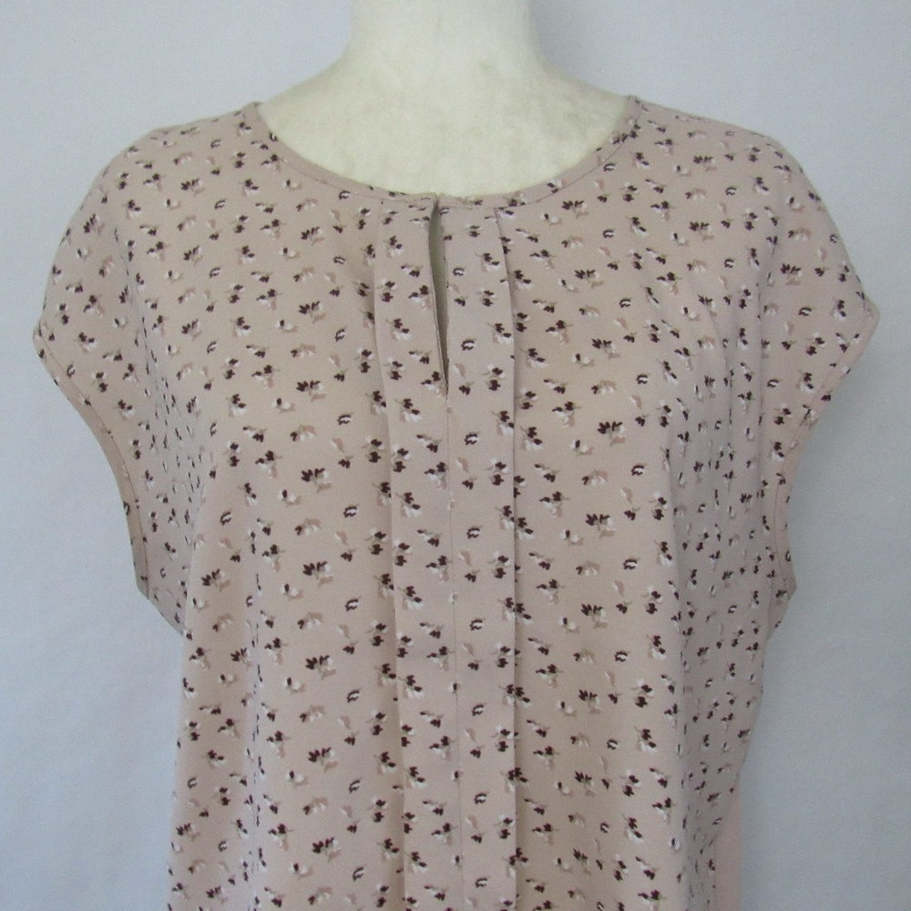 Ann Taylor XL Pink Floral Tank Blouse